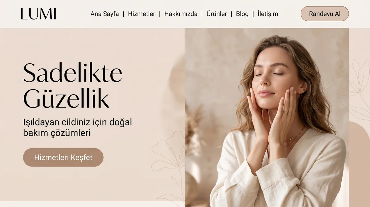 Güzellik ve kuaför salonu için web sitesi tasarımı